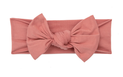 new baby girl mauve bamboo bow